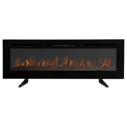 Cheminée Électrique - LED - 152 cm - Noir - 12 Couleurs de Flammes - 5 Niveaux de Lumière