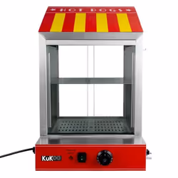 Cuiseur Vapeur Commercial pour Hot Dog Acier Inoxydable Chauffe-Saucisses 2000W