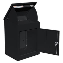 Boîte à Colis Anti-vol Noire en Acier - Boîte aux Lettres Murale Colissimo