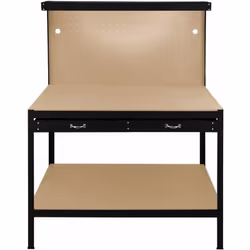 Transformez votre espace de travail avec cet établi polyvalent de 120 cm rempli de fonctionnalités pratiques pour garder votr ...