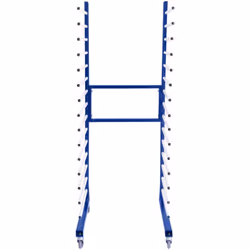 Chariot de Séchage Combinable en Acier Bleu – 25KG / Niveau 15 Étages Jusqu'à 375KG - Étagère Interconnectable sur Roulettes – Peinture Planche de