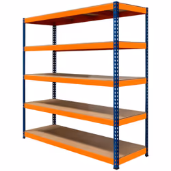 Découvrez notre rayonnage ultra-résistant à 5 étagères, l'ultime solution de rangement pour garages, entrepôts et ateliers. M ...