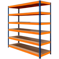 Découvrez notre rayonnage ultra-résistant à 6 étagères, l'ultime solution de rangement pour garages, entrepôts et ateliers. M ...