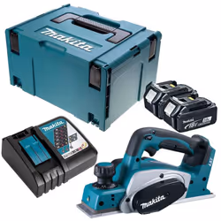 Rabot portatif d'une largeur de 82 mm pour le travail du bois - DKP180RFJ Le rabot sans fil Makita DKP180RFJ est ergonomique  ...