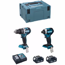 MAKITA Kit DLX2181TJ Perceuse à Percussion MAKITA DHP484 - Perceuse à Percussion avec moteur Brushless BL, l'énergie est plus ...