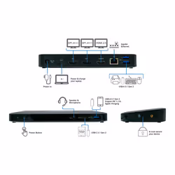Origin Storage 3FF69AA-OS station d'accueil USB 3.2 Gen 1 (3.1 Gen 1) Type-C Noir - Vue supplémentaire 6
