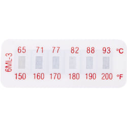 Étiquette thermosensible RS PRO 65°C à 93°C 6 niveaux ( Prix pour Paquet de 10 )
