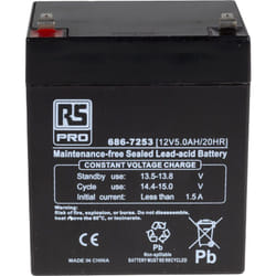 Rs Pro - Batterie au plomb étanche 12V 5Ah cyclique ( Prix pour 1 )