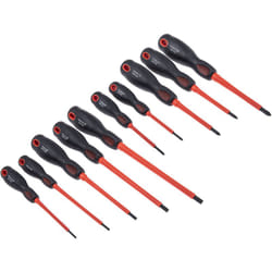 Rs Pro - Jeu de tournevis vde Fendu, Phillips, Pozidriv 10 pièces ( Prix pour 1 Jeu )