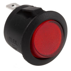 Rs Pro - Interrupteur à bascule Rouge Unipolaire à une direction On-None-Off lumineux ( Prix pour 1 )