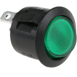 Rs Pro - Interrupteur à bascule Vert Unipolaire à une direction On-None-Off lumineux ( Prix pour 1 )