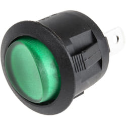 Rs Pro - Interrupteur à bascule Vert Unipolaire à une direction On-None-Off lumineux ( Prix pour 1 )