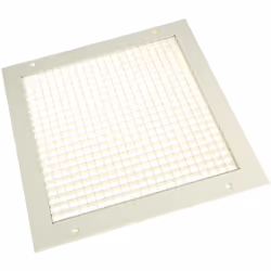 Dimensions = 300 x 300mm Largeur de bride = 32mm Configuration des volets = Eggcrate Matériau = Aluminium Couleur = Blanc Hau ...