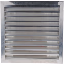 Dimensions = 501 x 501mm Largeur de bride = 32mm Configuration des volets = Parallèle Matériau = Aluminium Couleur = Argent H ...