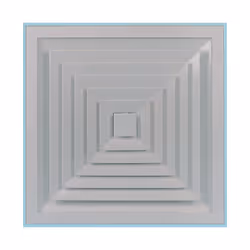 Dimensions = 450 x 450mm Largeur de bride = 36.2mm Configuration des volets = Face carrée Matériau = Aluminium Couleur = Blan ...