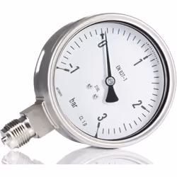 Mesure de pression minimum = -1bar Mesure de pression maximum = 3bar Type de jauge de pression = Cadran Diamètre extérieur de ...