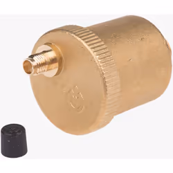 Raccord 1 = BSPT 3/8" Raccord 2 = BSPT 3/8" Matériau du corps = Laiton Pression de travail maximale = 10 bar Taille du raccor ...