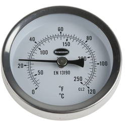 Rs Pro - Jauge de température à cadran 0°C +120°C ( Prix pour 1 )