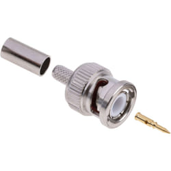 Rs Pro - Connecteur coaxial Mâle Droit, raccordement a sertir 50O Montage sur câble ( Prix pour 1 )