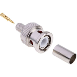 Connecteur coaxial RS PRO Mâle Droit, raccordement A sertir 75O Montage sur câble ( Prix pour 1 )