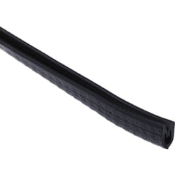 Rs Pro - Protection de bordure en pvc noir, 20m x 9,5 mm x 6.5mm ( Prix pour Bobine de 20 Mètres )