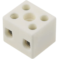 Rs Pro - Bornier de raccordement 2 pôles , a visser, 10mm², 57A ( Prix pour Paquet de 5 )