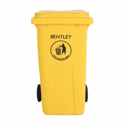 Capacité = 240L Couleur = Jaune Matériau = HDPE Profondeur = 735mm Taille = 1.065m Largeur = 580mm Roues = Oui Couvercle = Ou ...
