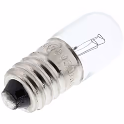 Tension = 60 V Base de la lampe = E10 Courant = 50 mA Diamètre = 10mm Taille de la lampe = T3 1/4 Longueur = 28 mm Couleur de ...