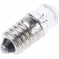 Tension = 2,2 V Base de la lampe = E10 Courant = 300 mA Diamètre = 9mm Longueur = 25 mm Couleur de lentille = Clair Luminosit ...
