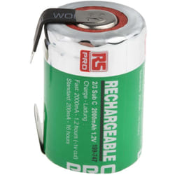 Rs Pro - Accumulateur 1.2V 2Ah 2/3 sc NiMH ( Prix pour 1 )