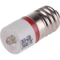 Rs Pro - Voyant à led Rouge, culot E10, 24V c.a. / v c.c. ( Prix pour 1 )