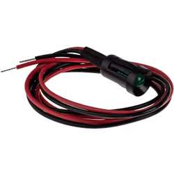 Tension nominale = 12V c.c. Couleur du flux lumineux = Vert Taille de l'orifice de fixation = 8mm Type de lampe = LED Type de ...