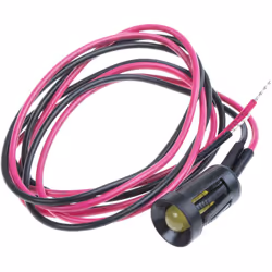 Tension nominale = 12V c.c. Couleur du flux lumineux = Jaune Taille de l'orifice de fixation = 8mm Type de lampe = LED Type d ...