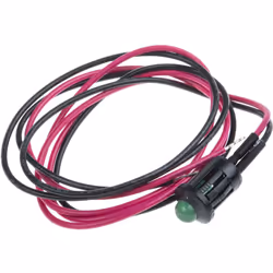 Tension nominale = 6V c.c. Couleur du flux lumineux = Vert Taille de l'orifice de fixation = 8mm Type de lampe = LED Type de ...