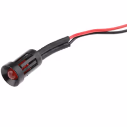 Tension nominale = 12V c.c. Couleur du flux lumineux = Rouge Taille de l'orifice de fixation = 8mm Type de lampe = LED Type d ...