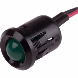 Tension nominale = 2V c.c. Couleur du flux lumineux = Vert Taille de l'orifice de fixation = 12mm Type de lampe = LED Type de ...