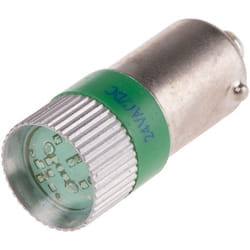 Voyant à led Vert, culot BA9S, 24V c.a. / v c.c. ( Prix pour 1 )