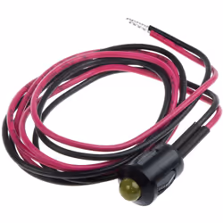 Tension nominale = 2V c.c. Couleur du flux lumineux = Jaune Taille de l'orifice de fixation = 8mm Type de lampe = LED Type de ...