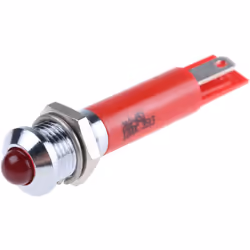 Tension nominale = 12V c.c. Couleur du flux lumineux = Rouge Taille de l'orifice de fixation = 8mm Type de lampe = LED cligno ...