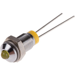 Rs Pro - Voyant led lumineux Jaune dia. 6mm, 2V c.c., taille de la lampe 3 mm ( Prix pour 1 )