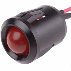 Tension nominale = 24V c.c. Couleur du flux lumineux = Rouge Taille de l'orifice de fixation = 14mm Type de lampe = LED clign ...