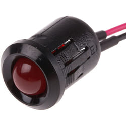 Rs Pro - Voyant led clignotante Rouge dia. 12mm, 12V c.c. ( Prix pour 1 )