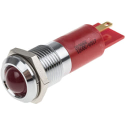 Rs Pro - Voyant led clignotante Rouge dia. 14mm, 12V c.c. ( Prix pour 1 )