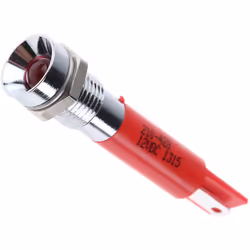 Tension nominale = 12V c.c. Couleur du flux lumineux = Rouge Taille de l'orifice de fixation = 8mm Type de lampe = LED cligno ...
