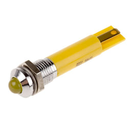 Rs Pro - Voyant led clignotante Jaune dia. 8mm, 12V c.c. ( Prix pour 1 )