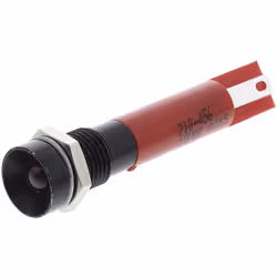 Tension nominale = 12V c.c. Couleur du flux lumineux = Rouge Taille de l'orifice de fixation = 8mm Type de lampe = LED cligno ...