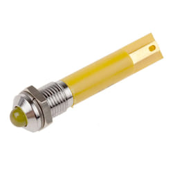 Rs Pro - Voyant led lumineux Jaune dia. 8mm, 12V c.a. ( Prix pour 1 )