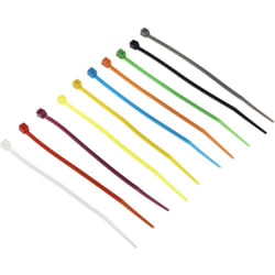 Rs Pro - Serre-câble couleur 'Assorti en Nylon 66, 100mm x 2,5 mm ( Prix pour Boîte de 1000 )
