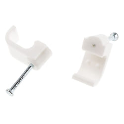 Rs Pro - Clip serre-câbles à clouer en pe ( Prix pour Boîte de 100 )