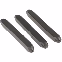 Hauteur de caractère = 2.5mm Nombre de pièces = 9 Contenu du kit = 0 ? 9 Longueur de poinçon = 61mm Largeur de poinçon = 6mm ...